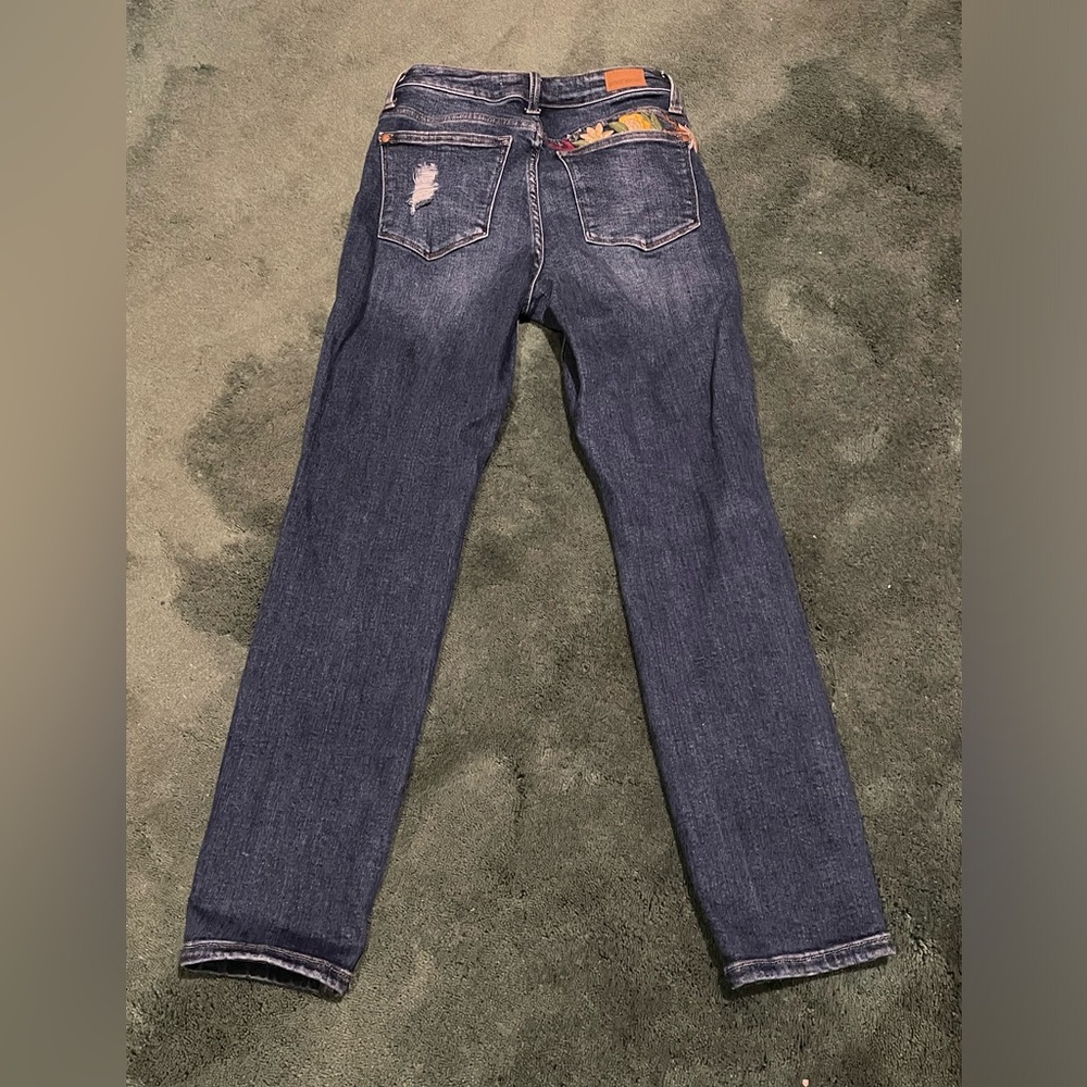 Judy Blue Women's Dark Blue Boyfriend Jeans. size ZERO